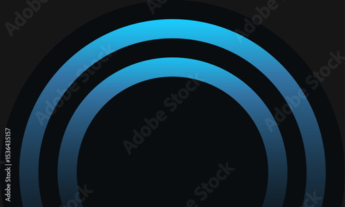 Futuristic blue gradient arcs on dark background for modern tech or interface design