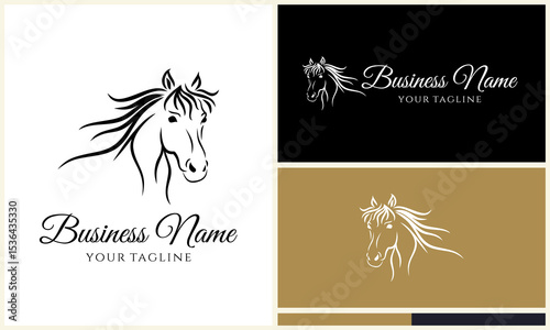 Horse Logo Design Variations. (105)