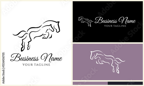 Horse Logo Design Variations. (117)