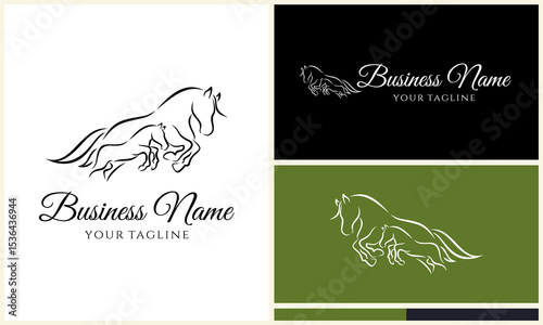 Horse Logo Design Variations. (118)