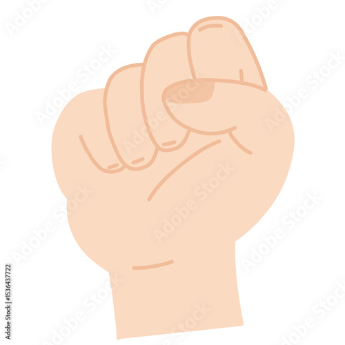 fist punching the air