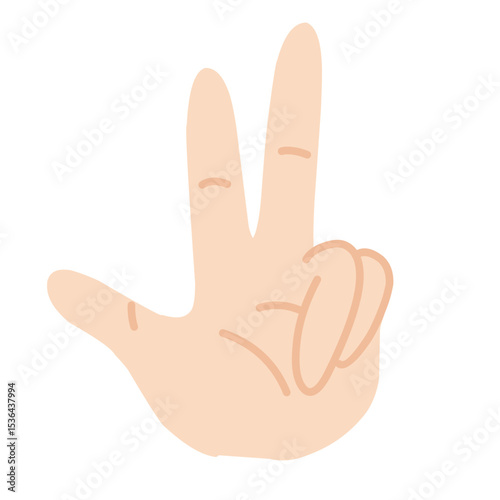 hand showing ok 3 fingers