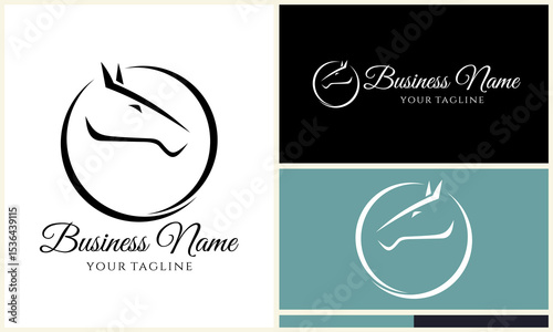 Horse Logo Design Variations. (136)