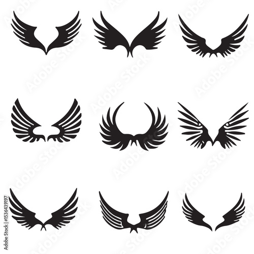 wings vector set