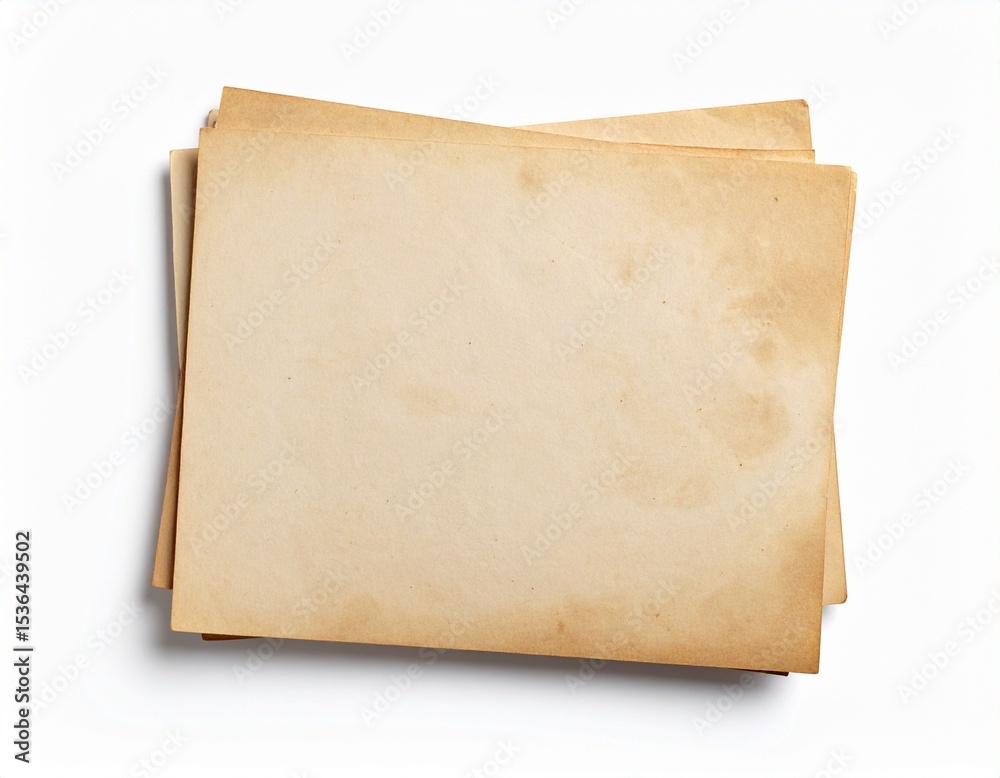 Naklejka premium mokcup of a old paper on white background
