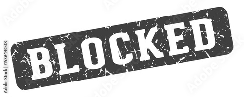 blocked rectangular sign. blocked stamp