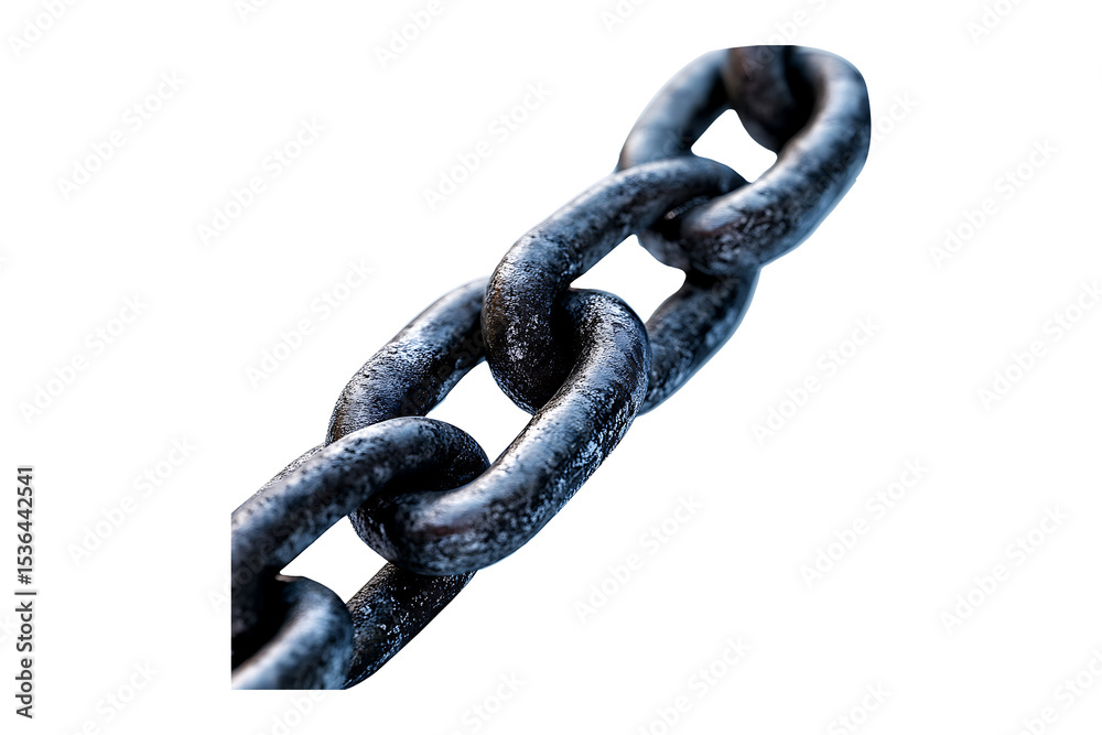 Obraz premium horizontal straight chain isolated on transparent background