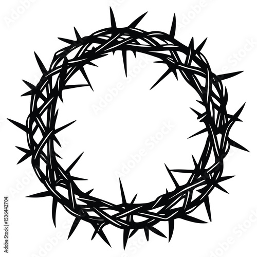 Crown of Thorns  A Symbolic Religious Illustration
