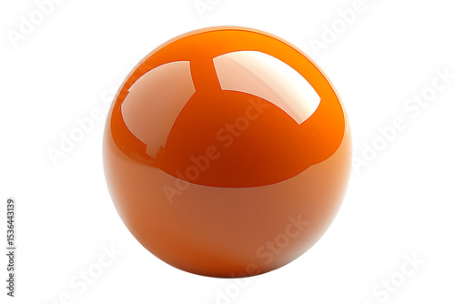 Orange ball isolated on transparent background