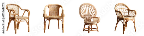 Handcrafted rattan and wicker chairs in a variety of designs