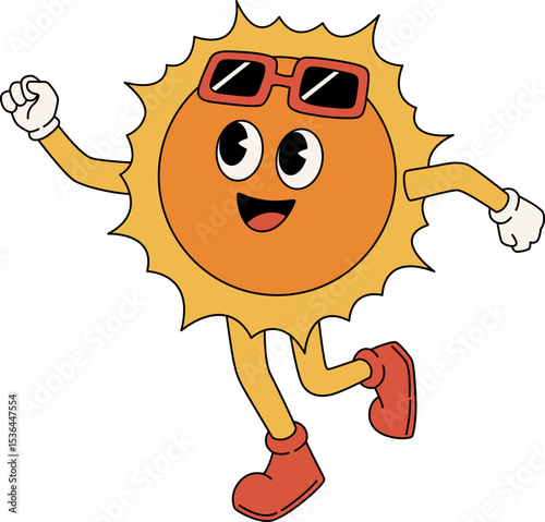 Retro Sun Character

