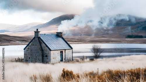 Secluded Stone Cottage by a Lake