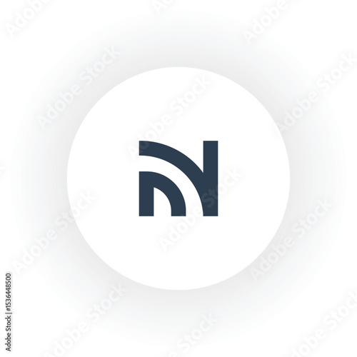  initial monogram letter NI logo design Vector