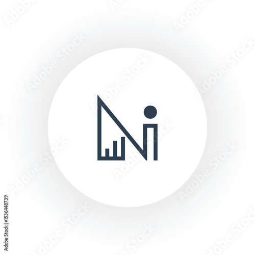  initial monogram letter NI logo design Vector