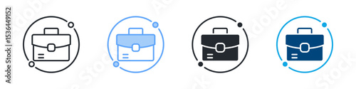 Career Change Icon Set Multiple Style. Design In Outline, Blue, Glyph, Dualtone
