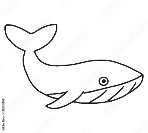クジラの手描きイラスト