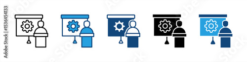 Training icon sheet multiple style collection