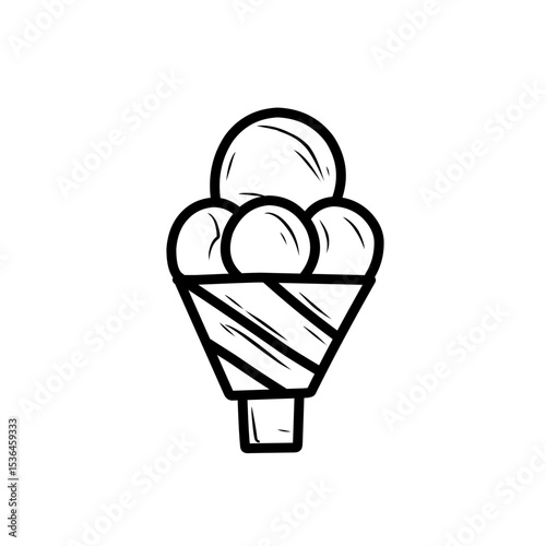 hand drawn ice cream