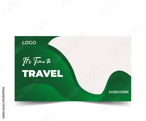 Travel agency youtube thumbnail poster template