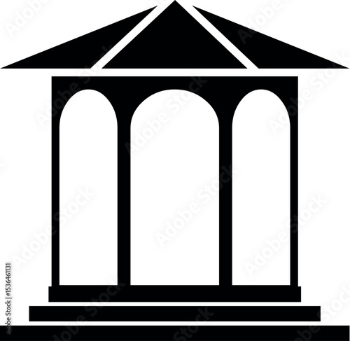 Illustration of gazebo structure vector illustration for architectural design and outdoor space planning projects design element vector