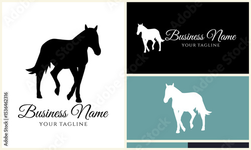 Horse Silhouette Logo Design. (3)