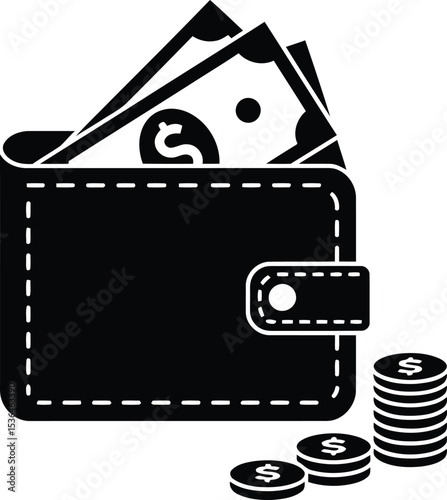 Hand receiving money bag and coin; financial support, donation, investment concept.