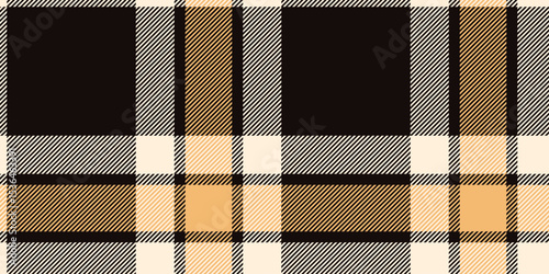 A seamless black and beige tartan plaid pattern with bold and elegant tones, perfect for sophisticated textiles, decor, and fashion designs