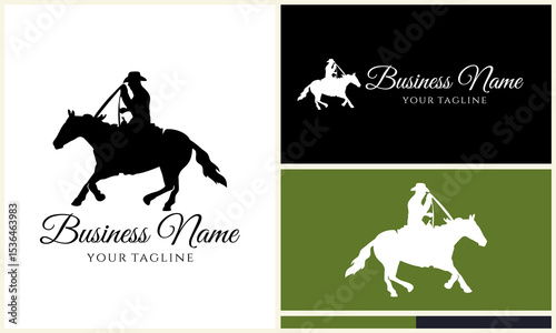 Horseback Rider Logo Design.