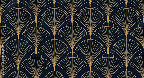 Luxury Art Deco Geometric Pattern Vector Background