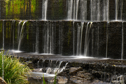 The Gold Creek Reservoir spillway is a unique, stepped concrete structure, notable as the world's first of its kind.