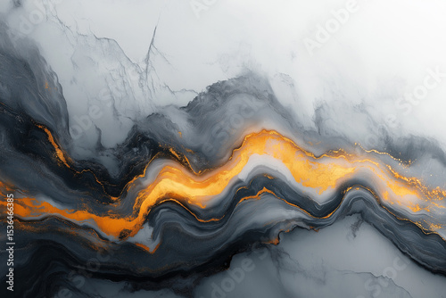 Luxurious Calacatta marble with creative gold veining. Polished, high-gloss surface with subtle depth and photorealistic detail—ideal for premium, modern design projects.