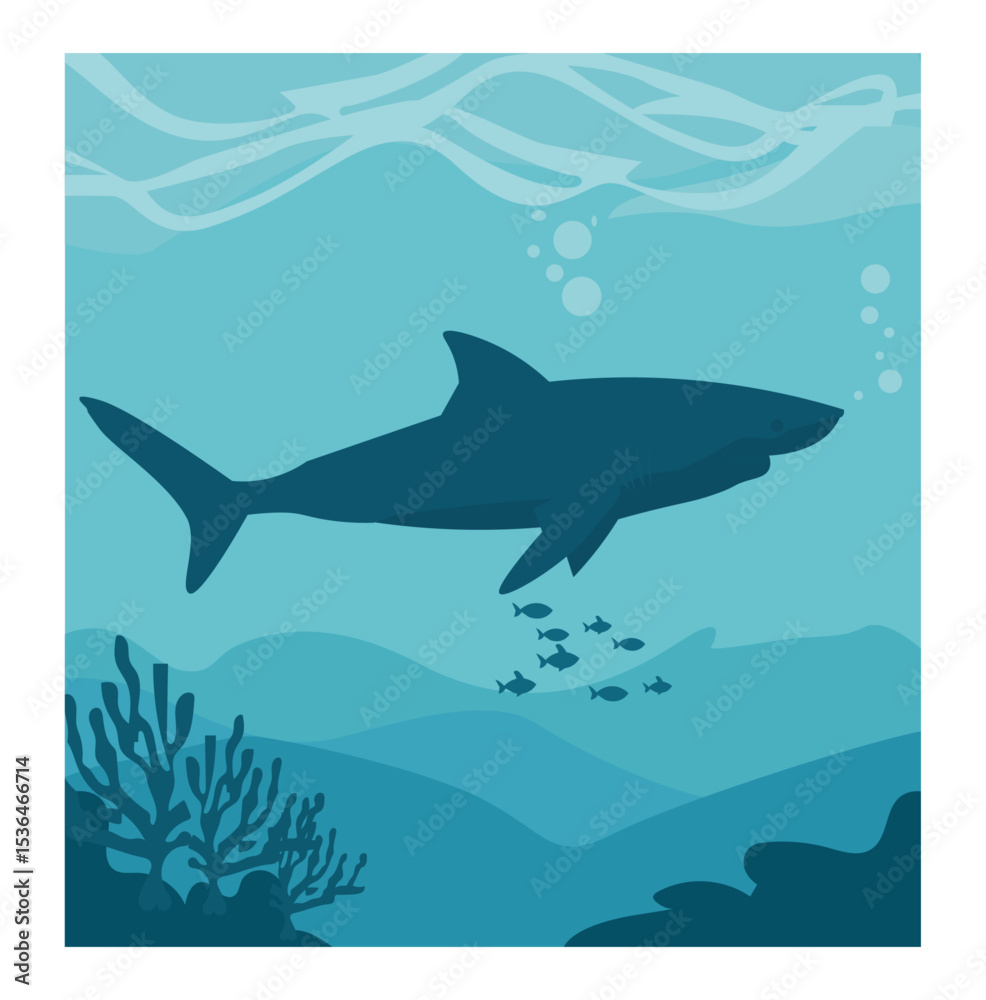Fototapeta premium International Whale Shark Day Illustration Set-03
