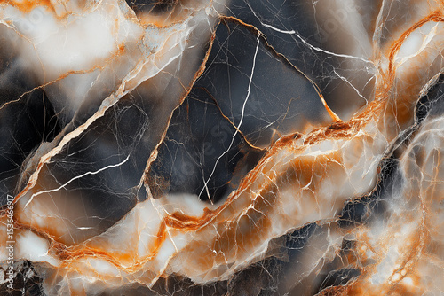 Emperador marble texture in deep brown with fine white and gold veins. Polished surface with subtle gloss and detailed patterns—perfect for elegant, high-end architectural designs.