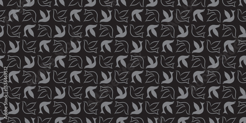 Birds illustration background. Seamless pattern. Vector. 鳥のイラストパターン