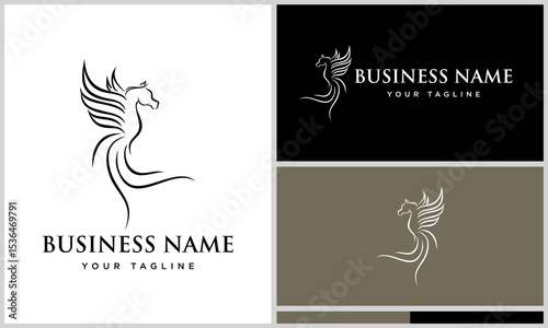 Pegasus Logo Design Variations.