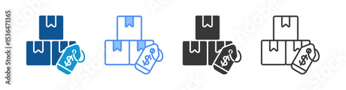 Pricing Icon Set Multiple Style Collection