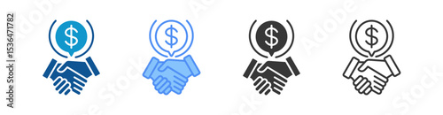 Negotiation Icon Set Multiple Style Collection