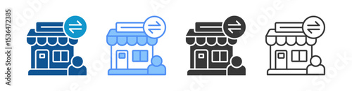 Retail Icon Set Multiple Style Collection