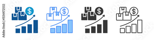 Profit Icon Set Multiple Style Collection