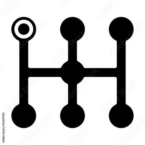 Car Gear Glyph Icon