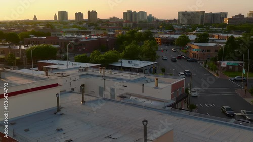 Wallpaper Mural Urban Sunrise - Cityscape at Dawn Torontodigital.ca