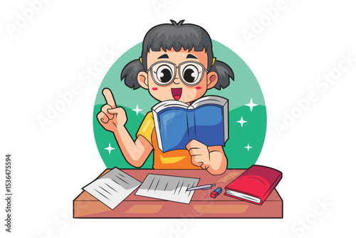 Girl Explaining Exam Material Confidently