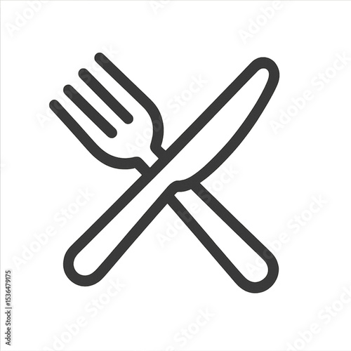Fork and knife icon with translucent background  