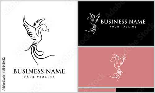 Phoenix Horse Logo Design.