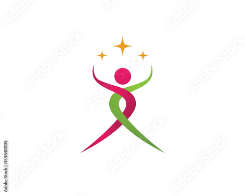 Human character logo sign