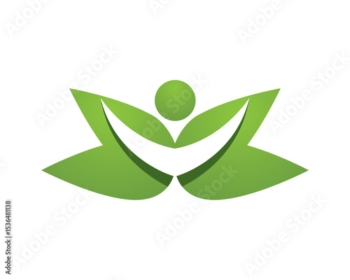 Human character logo sign