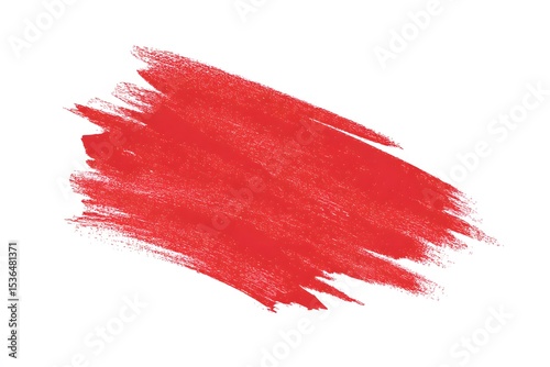 Dynamic red brush stroke artwork digital canvas abstract design creative studio close-up view artistic expression