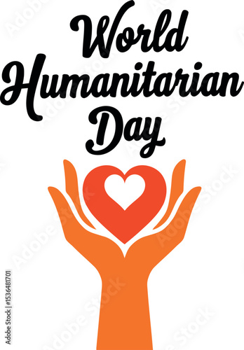 World humanitarian day graphic design isolated on white background