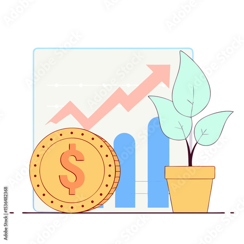 Maximizing Investment Returns: Dynamic Visual of Financial Growth, Business Expansion, and Wealth Creation