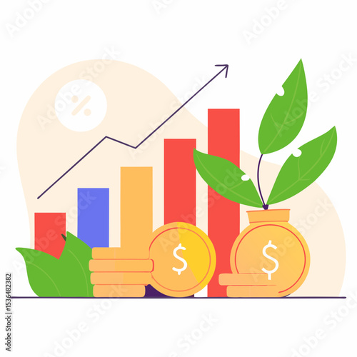 Cultivating Financial Growth: Illustrating Investment Returns, Wealth Accumulation, and Economic Prosperity
